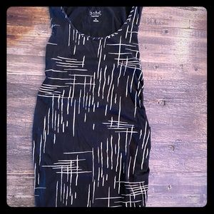 Black and white maternity dress